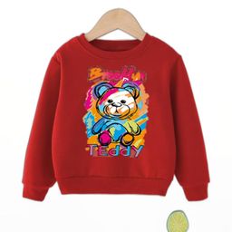Joggers Park Kids-Unisex Red Cotton Sweatshirts-image-83