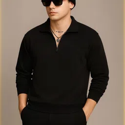 SZN Men Solid Full Sleeve Half-Zip Sweatshirt-picture-12
