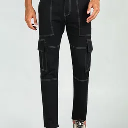 MARK VIEW Men Classic Mid-Rise Slash Knee Stretchable Jeans-image-87