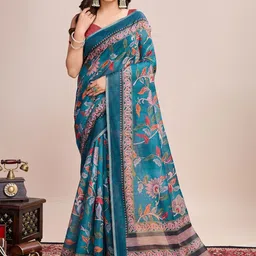 Moda Rapido Floral Silk Blend Saree-picture-13