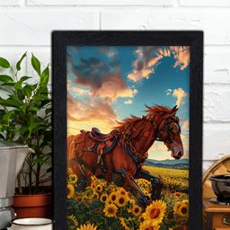 Aura Blue Portrait-Printed Wall Art Painting-image-79