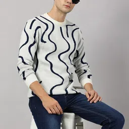 BLACK BUCK Men Striped Printed Pullover-image-64