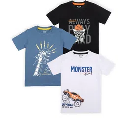 J&JP Boys 3 Printed Applique T-shirt-image-98