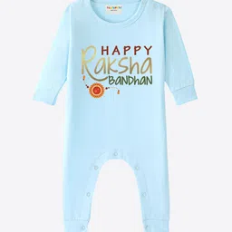 BLUSHES Infants Raksha Bandhan Printed Pure Cotton Romper-image-81