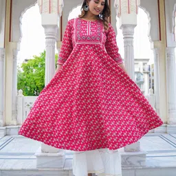 IKRASS Women Floral Printed Anarkali Kurta-picture-49