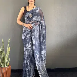 KAYOMMI Tie and Dye Pure Georgette Ready to Wear Saree-image-10