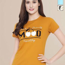 Mast & Harbour Women Typography 3 Printed Applique T-shirt-image-86