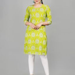 Aarti Fashion Women Floral Printed Cotton Kurta-image-94
