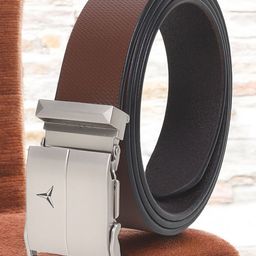 Metronaut Men Textured Leather Formal Belt-image-49
