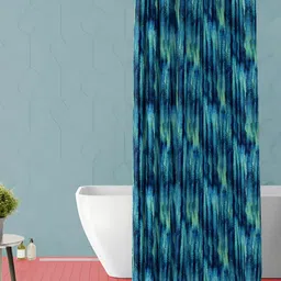 ArtzFolio Blue & Green Printed Waterproof Shower Curtain-image-22
