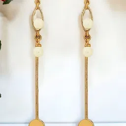 Varico Artificial Beaded Contemporary Drop Earrings-11