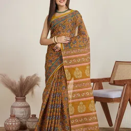 SHANVIKA Ethnic Motifs Pure Cotton Saree-image-52