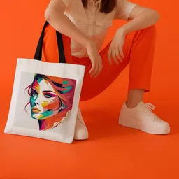 ARTBUG Printed Shopper Tote Bag-image-4