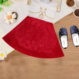 Netra Creation Girls Self Design Embellished Fit & Flare Midi Dress-image-68