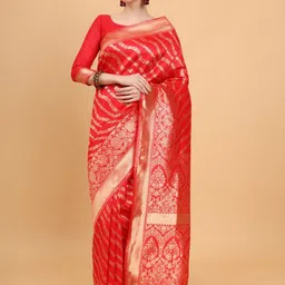 Melok Woven Design Zari Art Silk Banarasi Saree-image-117