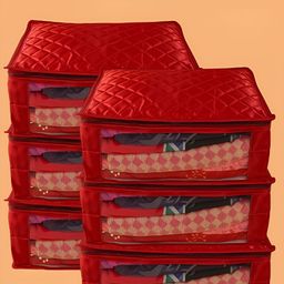 Fessist Maroon Set of 6 Regular Drawer Organiser Organisers-22