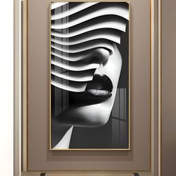THE NEXT DECOR Facade of Harmony Glass Finish Vertical Wall Art-image-46