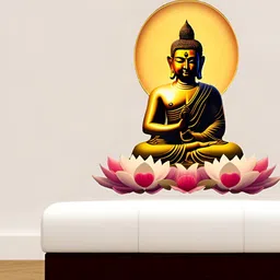 Decor Villa Multicolor Budha Wall Sticker-picture-15
