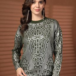 Thirty Threads Women Printed Woollen Pullover-image-48