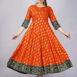 Moda Rapido Floral Printed Aari Work Anarkali Kurta-57