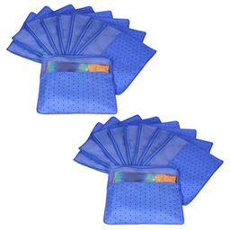 prettykrafts Blue Set of 6 Regular Drawer Organiser Organisers-16