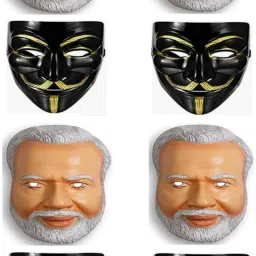 8 unique special multicolor combo party face mask pack Party Mask-image-10