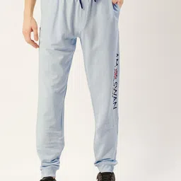 AMSWAN Men Printed Cotton Mid-Rise Joggers-image-48