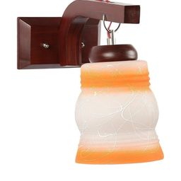 Somil Premium Designer Glass Wall / Night Lamp Elegant & Stylish Dcor Accent for Modern Interiors, color- White, Orange, Size:- 19 X 29 X 29.5 CM-image-87