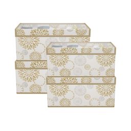 Aura Unisex White Set of 4 Regular Drawer Organiser Organisers-5