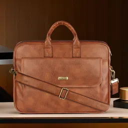 LOREM Men Textured Laptop Bag-43