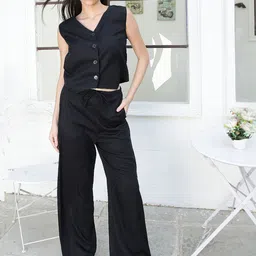 StyleCast X SERA  Pure Cotton Coat With Trousers Co-Ords-image-27