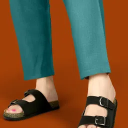 WULONG Women Open Toe Flats-47