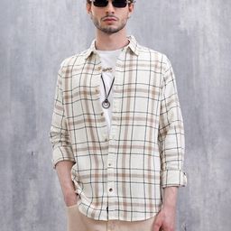 WROGN Cotton Checked Comfort Slim Fit Casual Shirt-image-26