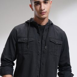 HIGHLANDER Men Slim Fit Opaque Casual Shirt-picture-12
