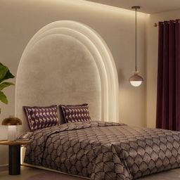 Stoa Paris Maroon & Cream-Coloured AC Room 150 GSM Double Bed Comforter-image-6