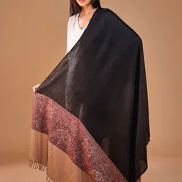 SWI Stylish Women Ethnic Motifs Woven Design Shawl-image-47