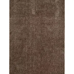 Saral Home Brown Abstract Textured Anti-Skid Microfiber Shaggy Carpet-98