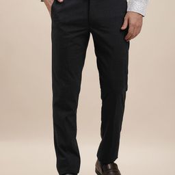 Turtle Men Checked Tailored Skinny Fit Chinos Trousers-image-21