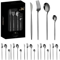 Flatware, Spoons and Forks, Mirror Polished Cutlery for Kitchen Home Restaurant Stainless Steel Cutlery Set-image-97