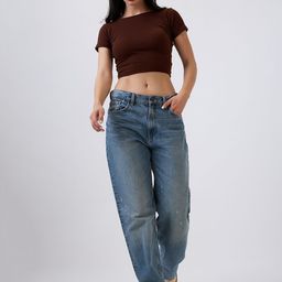 SZN Women Ribbed Cap Sleeve Styled Back Crop Top-image-25