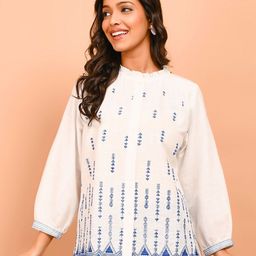 Atha Fashion Floral Embroidered Pure Cotton Kurti-image-16