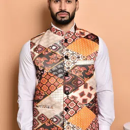 PRINTINDIA Men Printed Woven Nehru Jacket-49