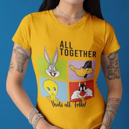 TAJNAN Women Looney Tunes Printed Slim Fit T-shirt-image-58
