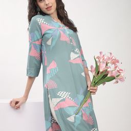 R&B Abstract Printed Straight Kurta-image-16
