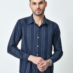 OTIRA Striped Standard Fit Casual Shirt-image-45