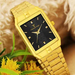 Franktime Men Brass Dial & Stainless Steel Straps Analogue Watch FT-0053 BLG-image-47