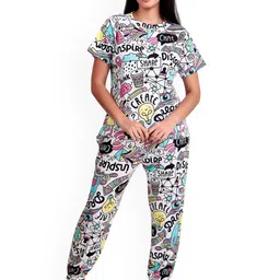 BOMBSHELL Printed Round Neck T-Shirt & Joggers Co-Ords-picture-38