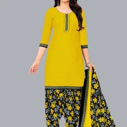 shree jeenmata collection Women Printed Pure Cotton Kurta with Patiala & With Dupatta-picture-10