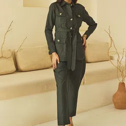HOUSE OF FETT Shirt Collar Shirt With Trousers Co-ords-image-85