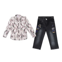 Arshia Fashions Boys Printed Shirt with Trousers-image-83